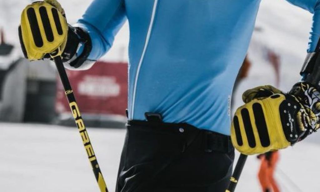HS-R Red - Bastones de esquí PRO LITE con correa World Cup Click gabel